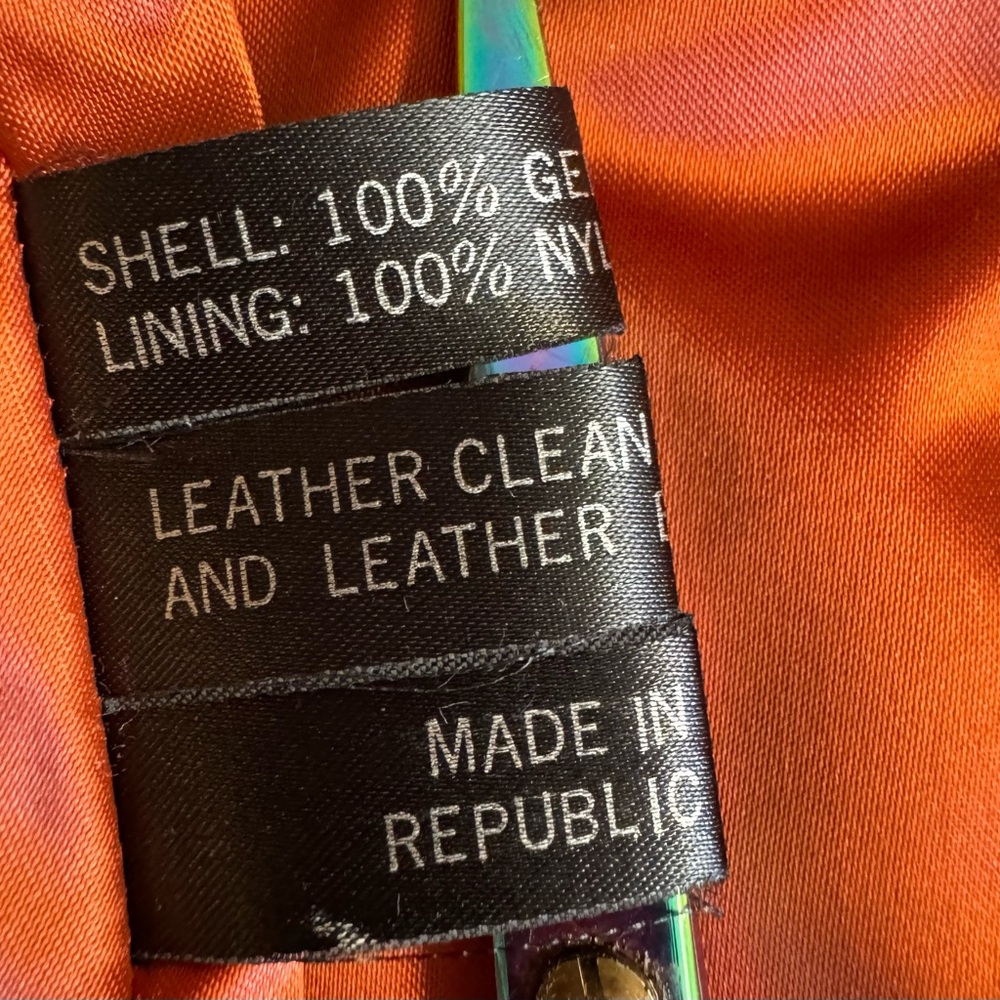 1970s Deerskin Trading Post 100% Suede open front Boho jacket in orange.Size 14 - Picture 4 of 9